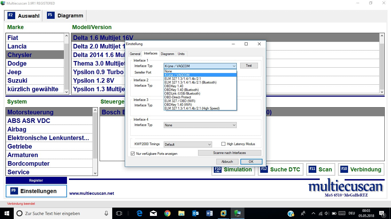 Fiat Multiecuscan 4.2 und 4.6R1 Erscheinungsdatum 03.2020, inclusive Registrierung zur Vollversion, Mehrsprachig , Multiecuscan = Multi-ECU-Scan