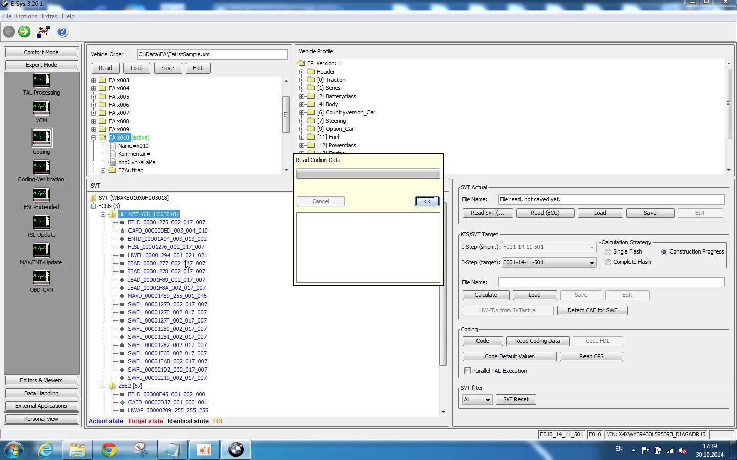 Zum Kodieren der BMW - F Serie, *Version 2017* BMW E-Sys 3.28.1 und E-Sys Setup-3.31.0-50446 incl. E-Sys Launcher Premium Setup 2.7.1, incl. Token & Pin