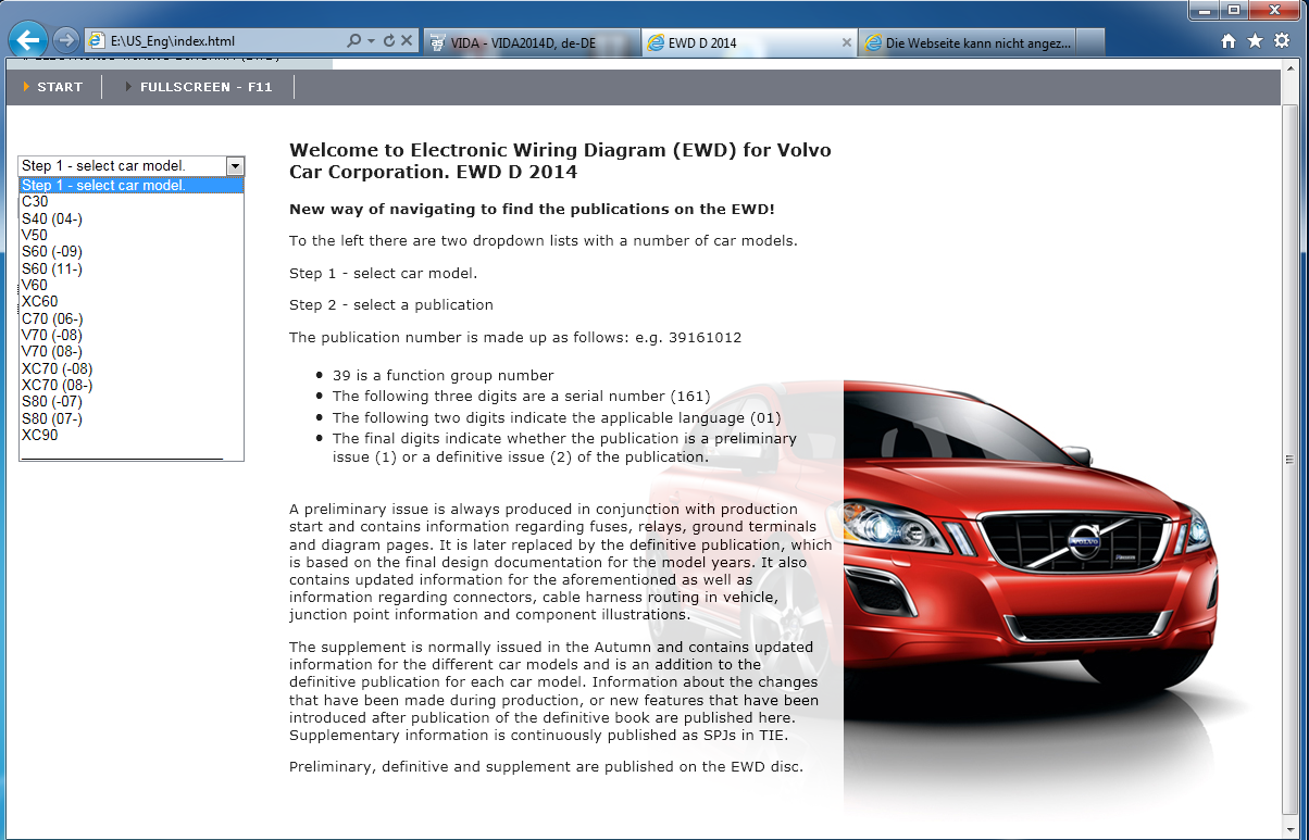 Volvo VIDA EWD Schalt & Stromlaufpläne 2014D VM-WARE- Lebenslange Lizenz