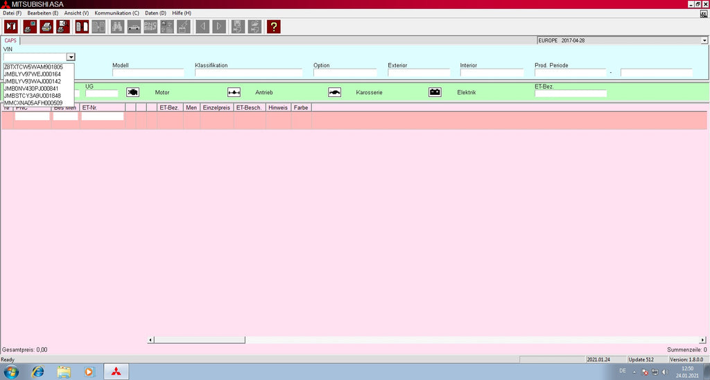 Mitsubishi M.U.T-II SE PRE 20091-00 veröffentlicht 09.2020 + ECU Rewrite ROM Data 2009-2018 + Mitsubishi ASA v.1.8.0.0 + Pauschalpreis-Handbuch