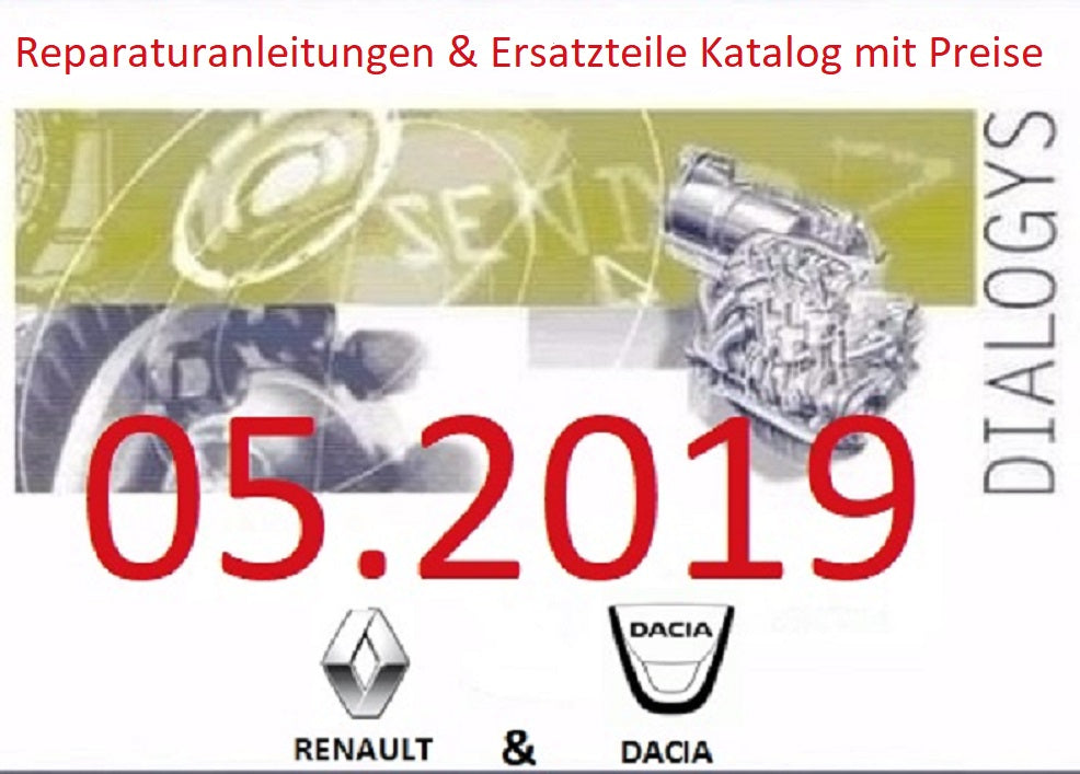 Renault Dacia Dialogys 05/2019 Applikation Programm 7.5.6 Version 4.82, sehr selten! komplett in Deutsch, incl. Motrio v.4.72