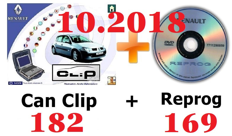 Renault CAN Clip V182 + Reprog 169 (10/2018)