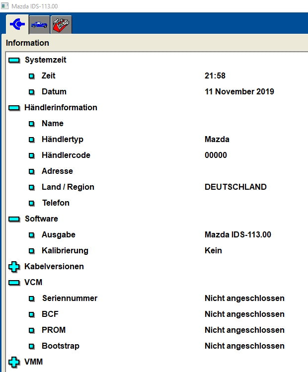 ​Mazda IDS 113.00 + Kalibrierungen C93 Diagnose Software von 11.2019 zum selber installieren