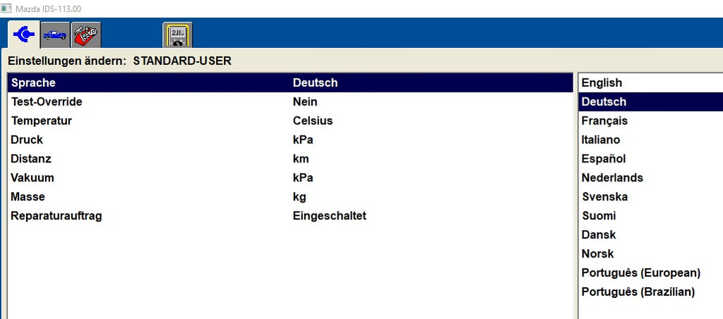 ​Mazda IDS 113.00 + Kalibrierungen C93 Diagnose Software von 11.2019 zum selber installieren