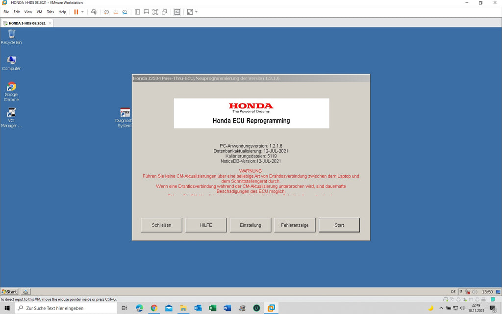 Honda Acura Diagnosesystem (HDS) 3.104.036 + I HDS 1006.039 + Installer Version 1.006.032 PE [08.2021] Regionen