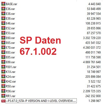 BMW SP-Daten V67.1 und ECU Datenbank plus Coding Tool 2.50 von 03.2020 für WinKFP, Tool32, NCS Expert. 