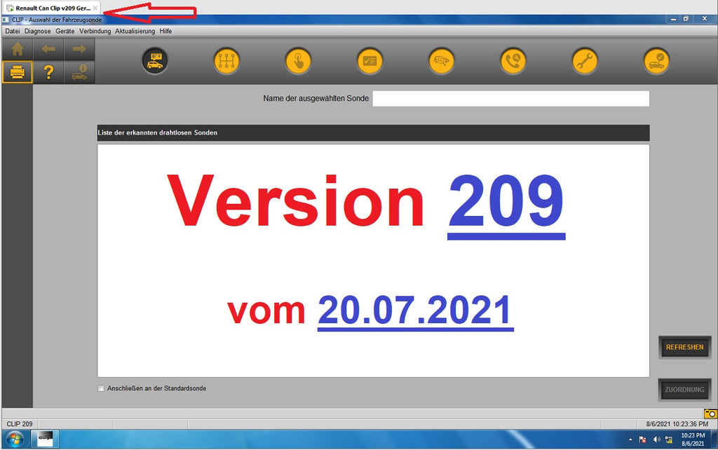 Renault Dacia CanClip 209 + Reprog 191 (07.2021) International, Mehrsprachig frei bis 12.2029 + extra Keygen für längere Freischaltung. Läuft unter allen Windows Systemen ab Win 7
