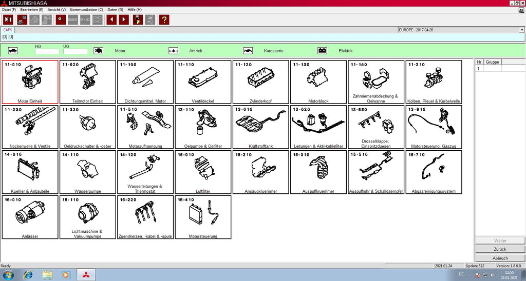 Mitsubishi M.U.T-II SE PRE 20091-00 veröffentlicht 09.2020 + ECU Rewrite ROM Data 2009-2018 + Mitsubishi ASA v.1.8.0.0 + Pauschalpreis-Handbuch