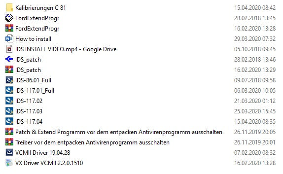 Ford IDS 117.04 + Kalibrierung C 81 Vollversion, Diagnosesoftware, Stand 04.2020