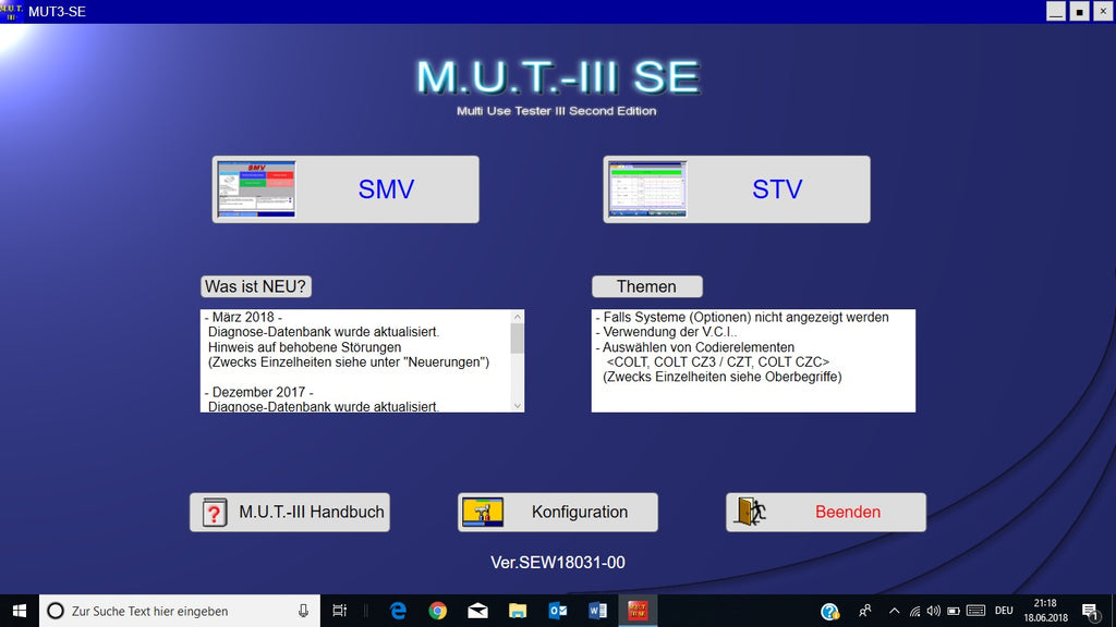 Mitsubishi M.U.T-III PRE 18031-00 veröffentlicht 05/2018     + ECU Rewrite ROM Data 2009-2018 + kostenlos dabei Mitsubishi ASA v.1.8.0.0 + Pauschalpreis-Handbuch