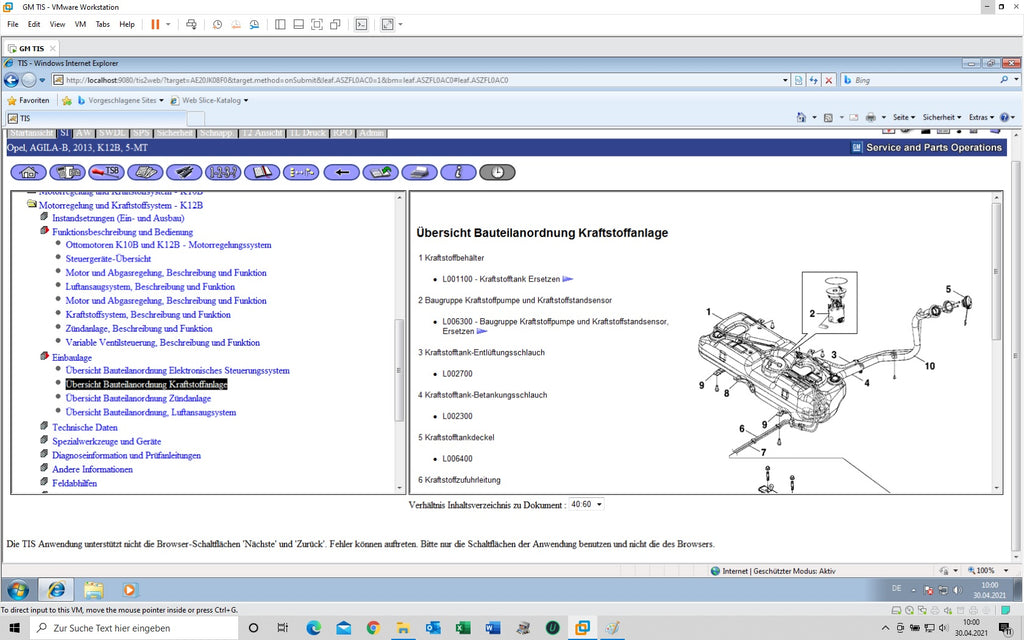 Opel Vauxhall Global TIS  v36.0 V32 Reparaturanleitungen, (Stromlaufpläne nur teilweise) usw., fertig installiert und freigeschaltet. Kein Ablauf