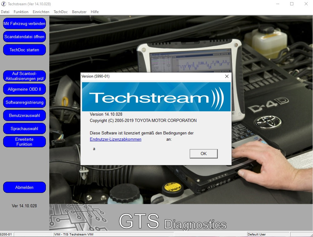 Techstream Version 14.10.028 für Toyota und Lexus GTS – Diagnose  Erscheinungsdatum: 04.2019