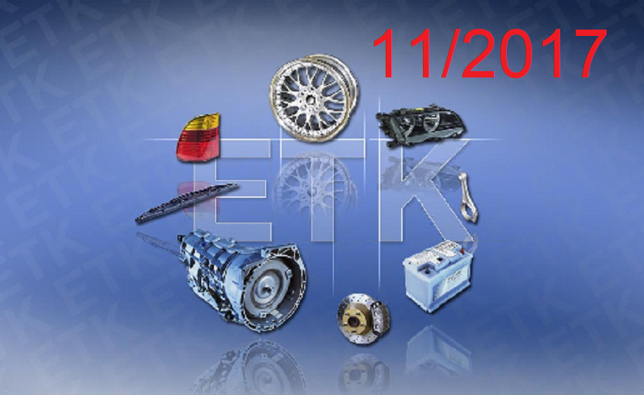 BMW ETK 11.2017 Version Preise Fahrzeugidentifikation Teilesuche