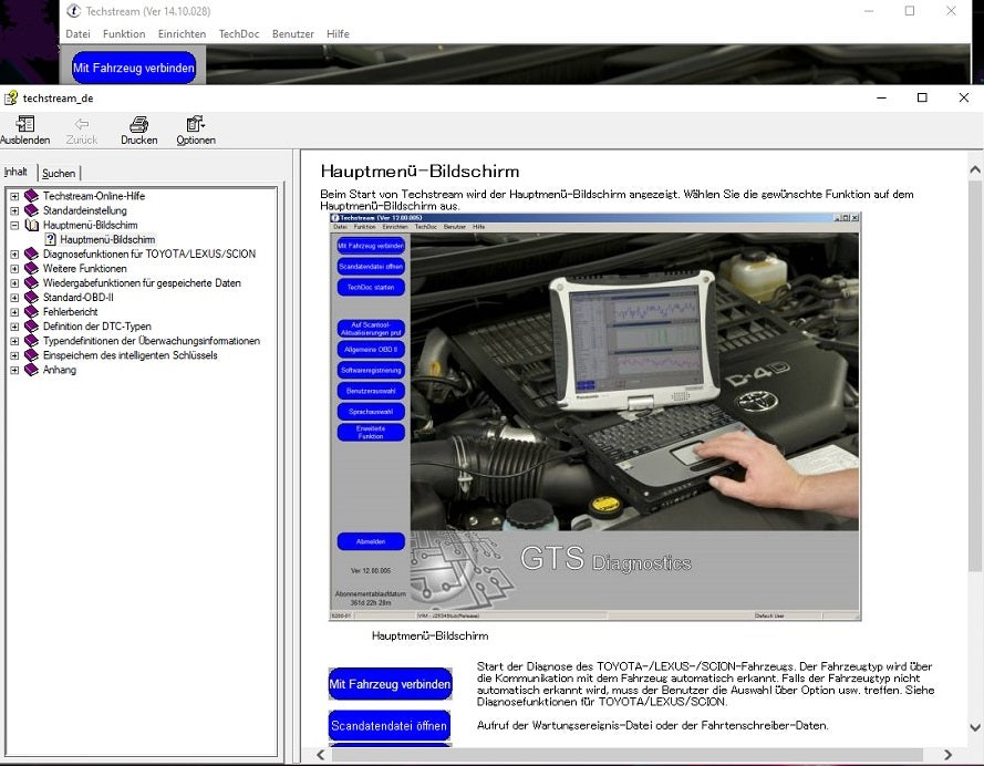 Techstream Version 14.10.028 für Toyota und Lexus GTS – Diagnose  Erscheinungsdatum: 04.2019