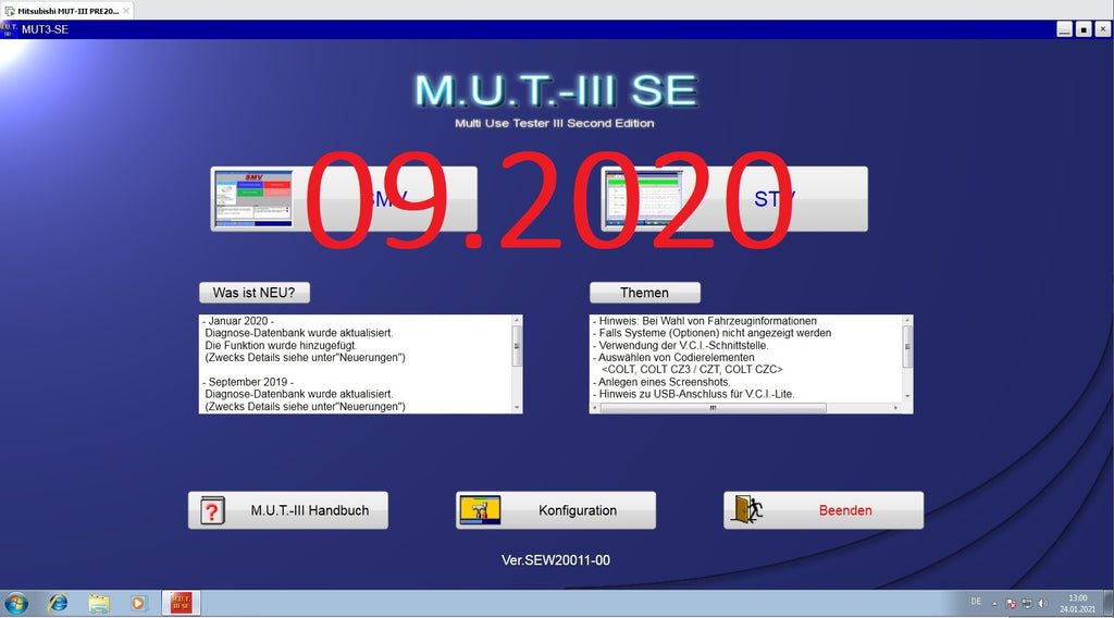 Mitsubishi M.U.T-II SE PRE 20091-00 veröffentlicht 09.2020 + ECU Rewrite ROM Data 2009-2018 + Mitsubishi ASA v.1.8.0.0 + Pauschalpreis-Handbuch